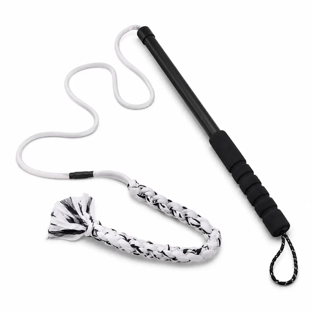 Interactive Flirt Pole for Dogs – 35-Inch Dog Chase & Tug Toy with Fleece Lure for Exercise & Training image 2