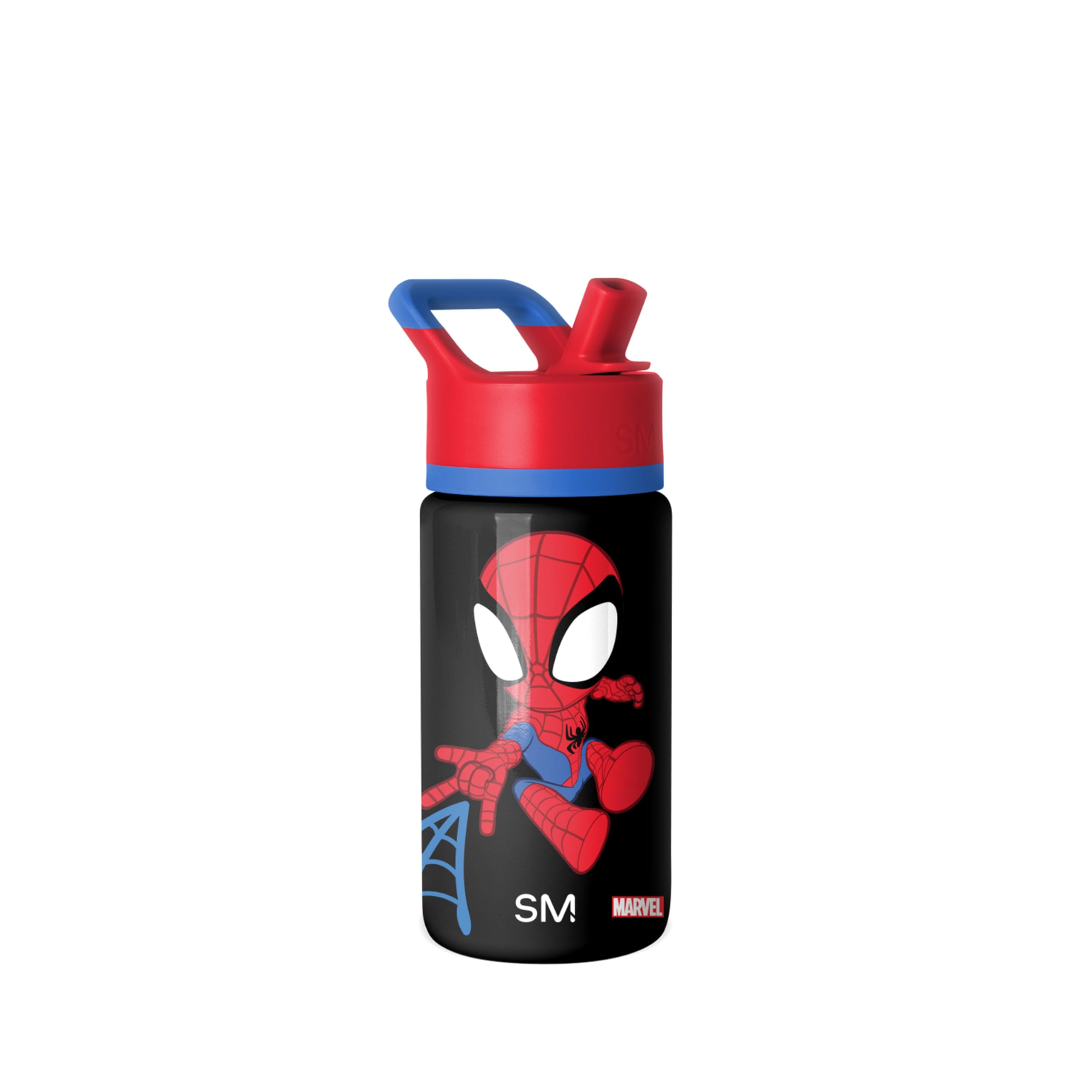 Simple Modern Kids Summit Water Bottle with Straw Lid | Marvel Spider Man 18oz Stainless Steel Cup Insulated Tumbler for Toddlers, Boys, School | Spidey Kid