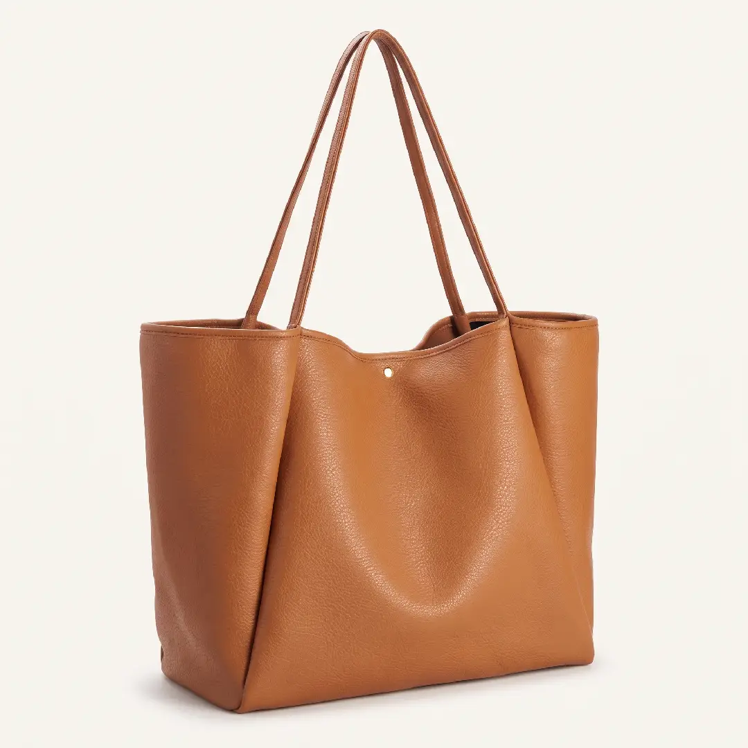 Oversized PU Leather Tote Bag for Women – Travel Weekender Shopper Handbag image 13