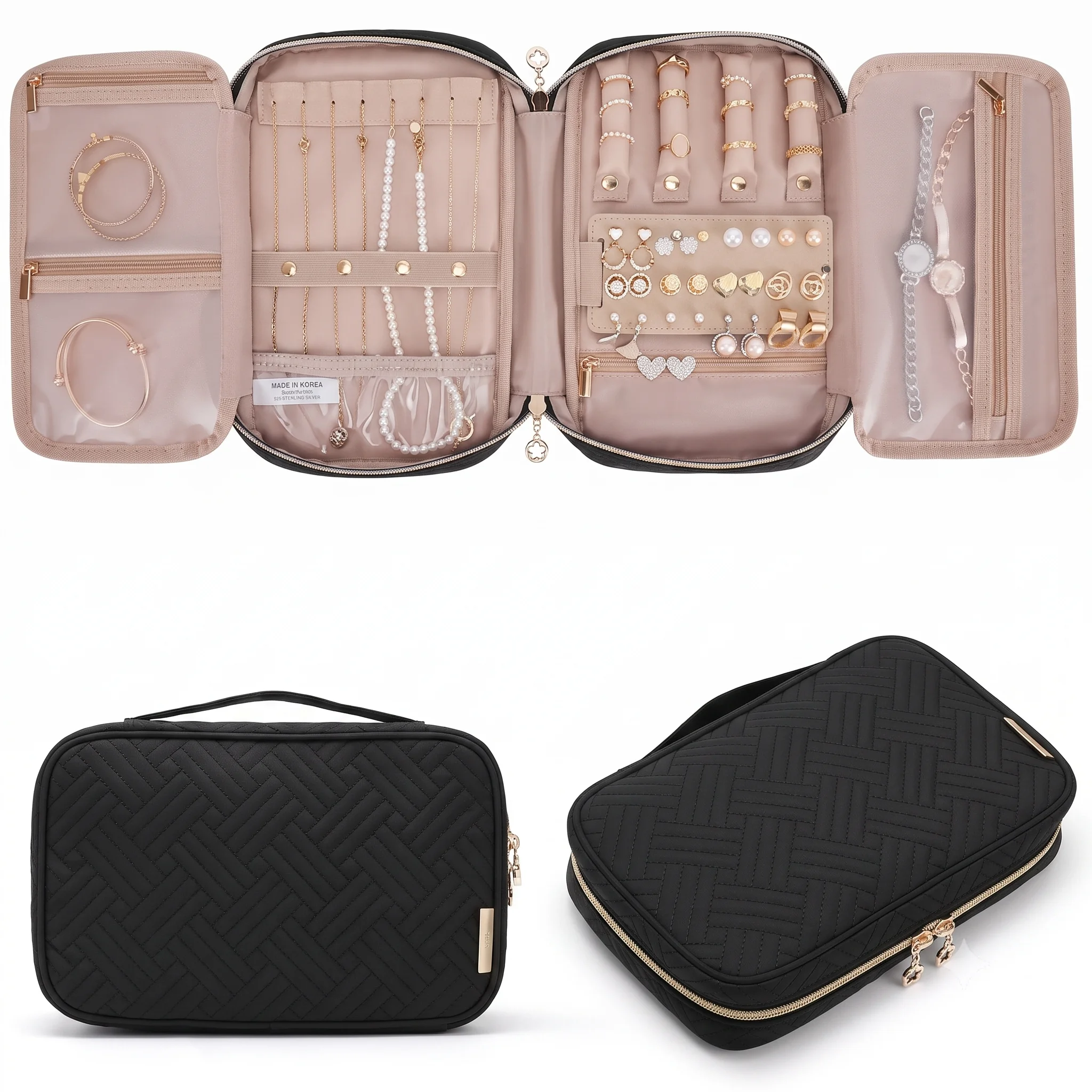 BAGSMART Travel Jewelry Organizer Bag for Necklaces and Rings image 2