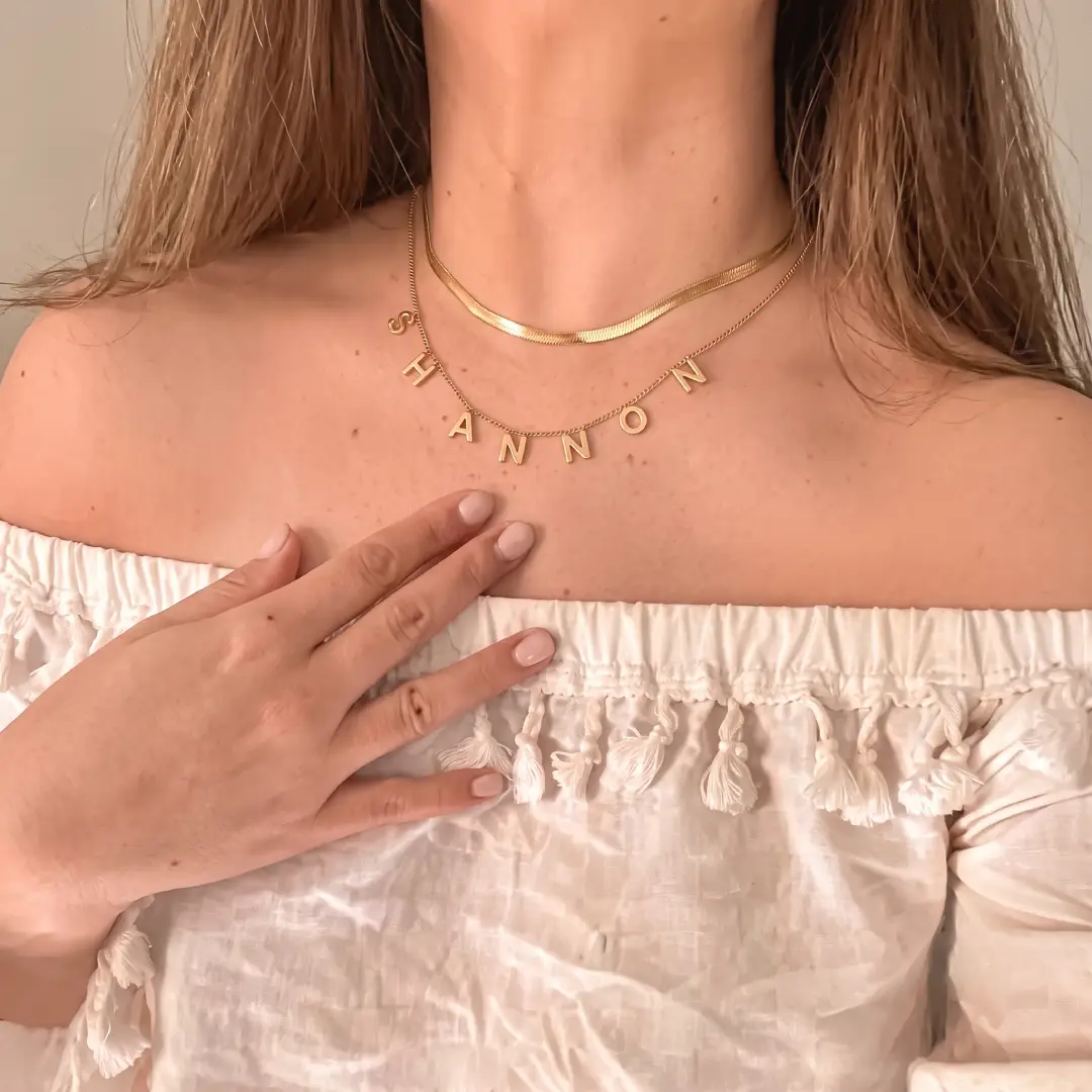 Custom Name Necklace Personalized Zirconia Choker image 2
