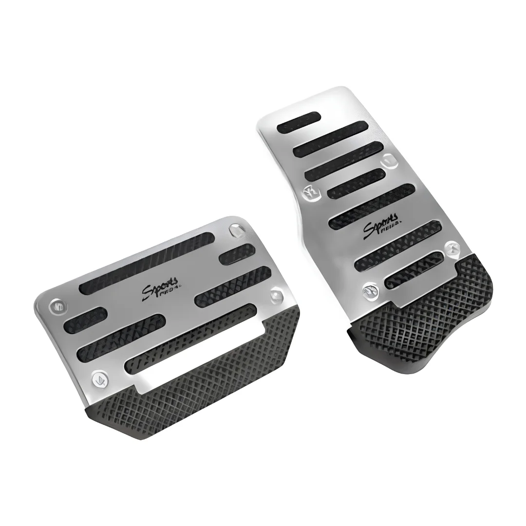 Non-Slip Aluminum Alloy Car Pedal Covers for Automatic Cars 2 Pcs image 3
