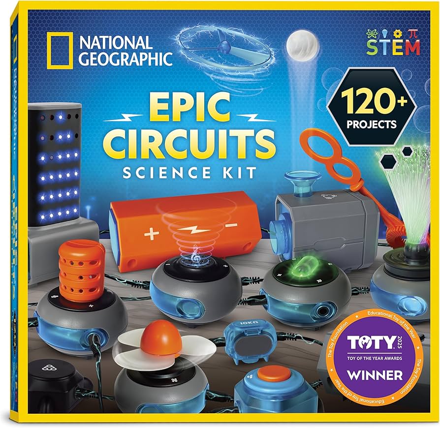 National Geographic Circuit Maker Kit - Electronics Kit for Kids with 120 Electrical Projects, Electric Circuit , Electronic Projects, Electrical Kit for Kids, Electricity Set