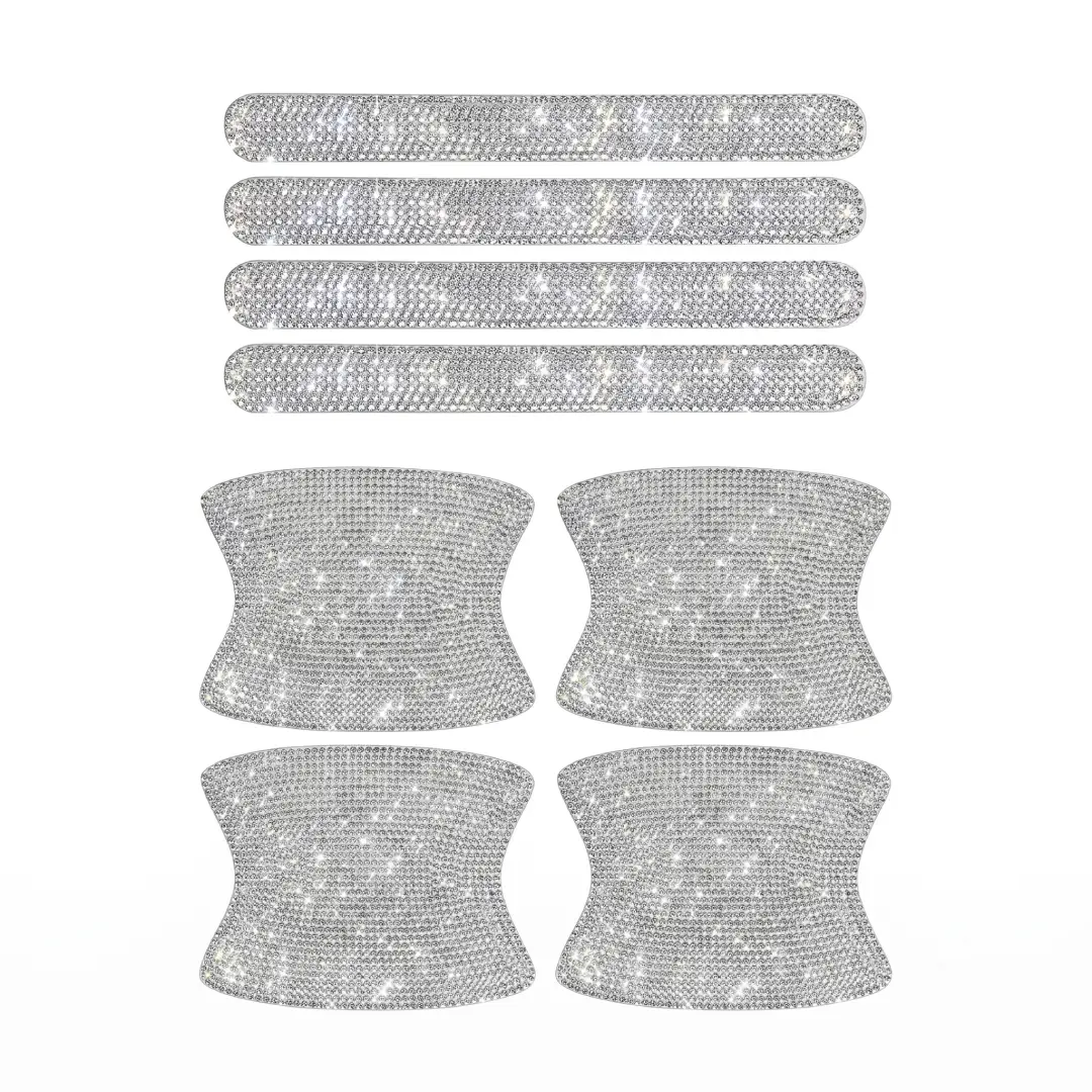 Bling Car Door Handle Protector Anti-Scratch Rhinestone Stickers image 3