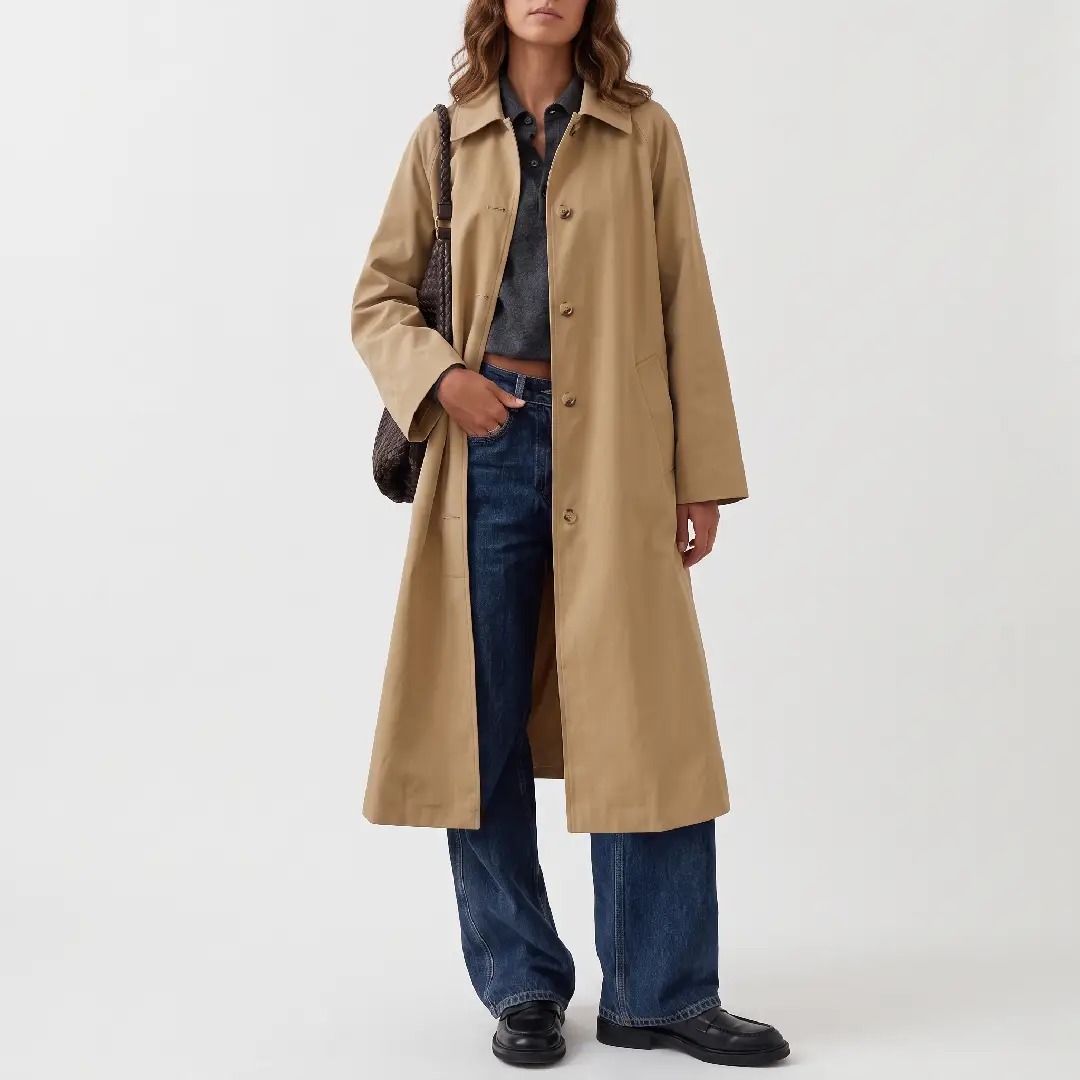 Cicy Bell Women's Plaid Trench Coat – Long Single-Breasted Fall Jacket image 14