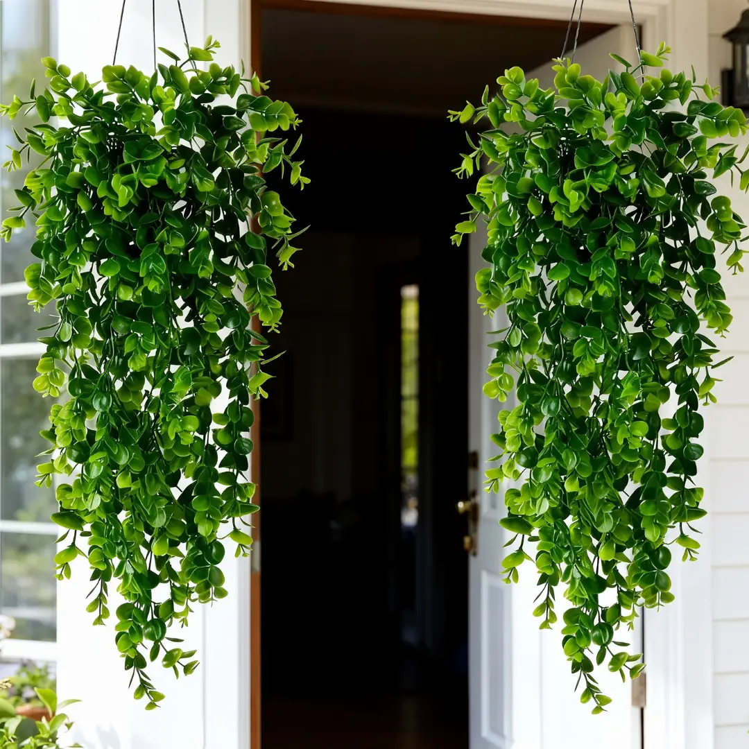 4-Piece Artificial Eucalyptus Hanging Plants, Faux Greenery Vines for Home, Wedding & Outdoor Decor image 3