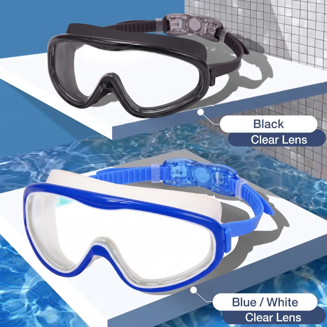 Braylin 2-Pack Anti-Fog Swim Goggles for Adults and Youth image 3