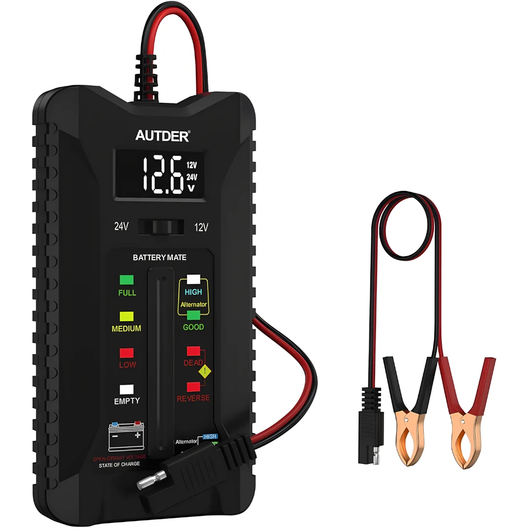 12V Car Battery and Alternator Tester with LCD Display image 1