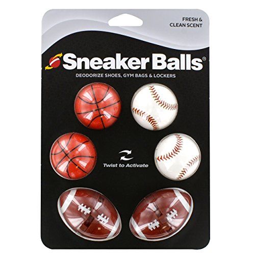 Sneaker Balls Odor-Fighting Shoe Fresheners, Eliminates Unpleasant Smells, Perfect For Sneakers, Gym Bags, Gear Bags, Drawers, Lockers, And More!, Sports, 6 Pack