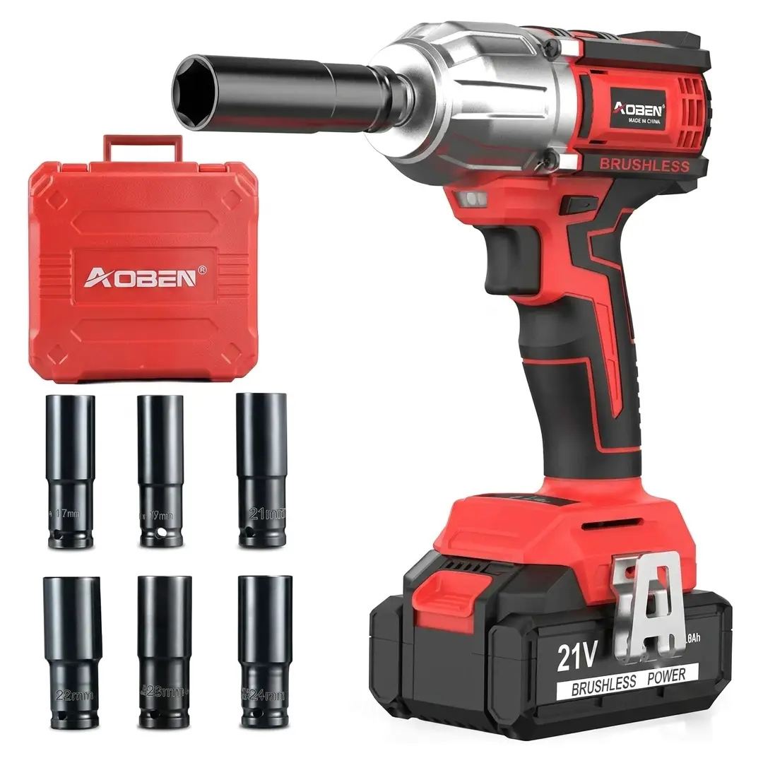 AOBEN Cordless Impact Wrench 1/2 Inch 600Nm Power Impact Gun Kit image 4