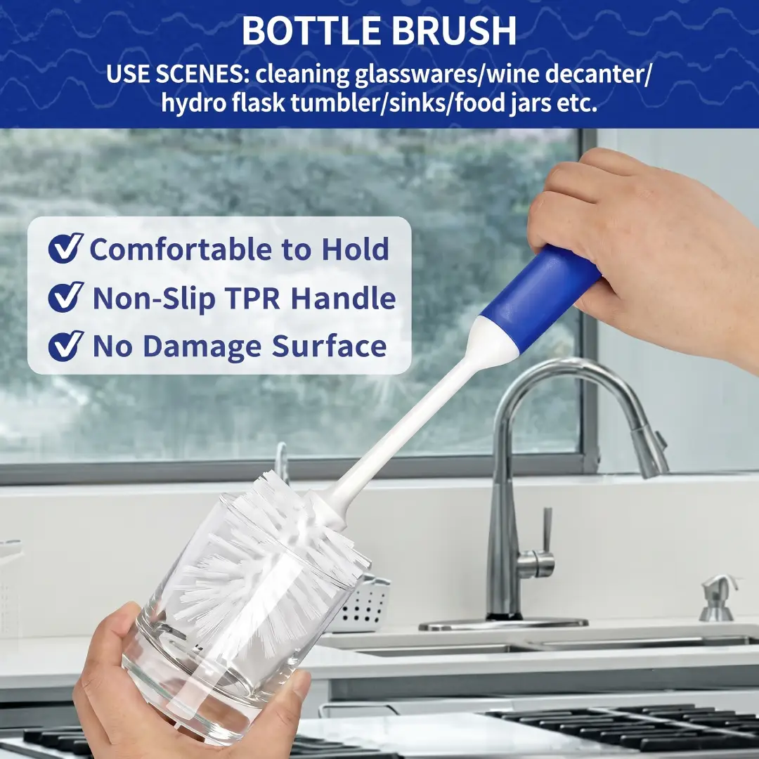CELOX Kitchen Scrub Brush Set with Ergonomic Handle image 3