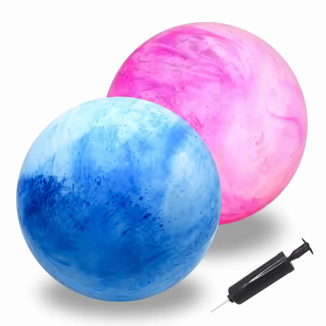 Inflatable Playground Balls 2 Pack 8.7 Inch Bouncy Kickballs