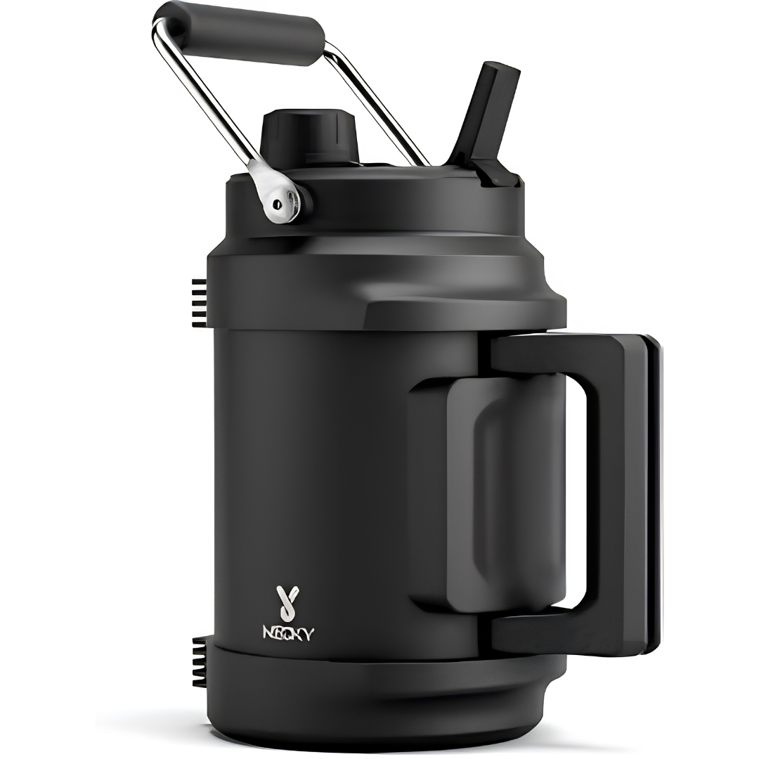 Meoky 64 oz Insulated Water Bottle with Straw and Spout Lid