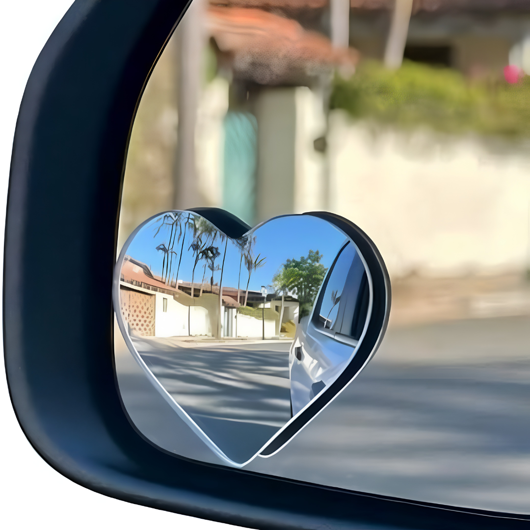 Heart Shaped Blind Spot Mirrors Wide Angle Convex Car Mirrors 2 Pcs