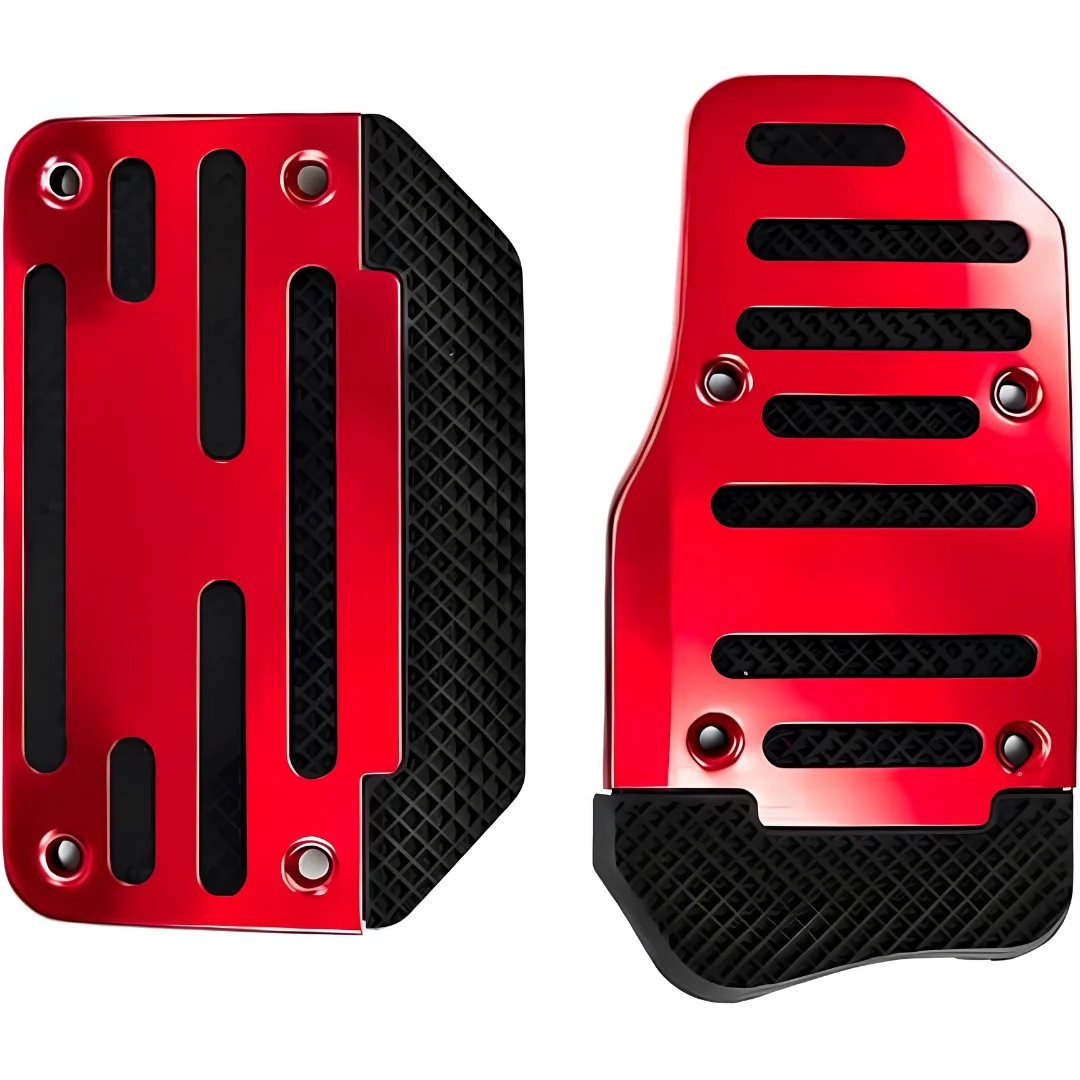 Non-Slip Aluminum Alloy Car Pedal Covers for Automatic Cars 2 Pcs image 1