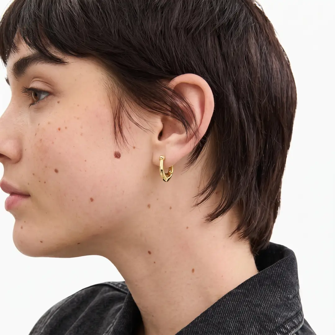COACH Women's Signature Hoop Earrings image 2
