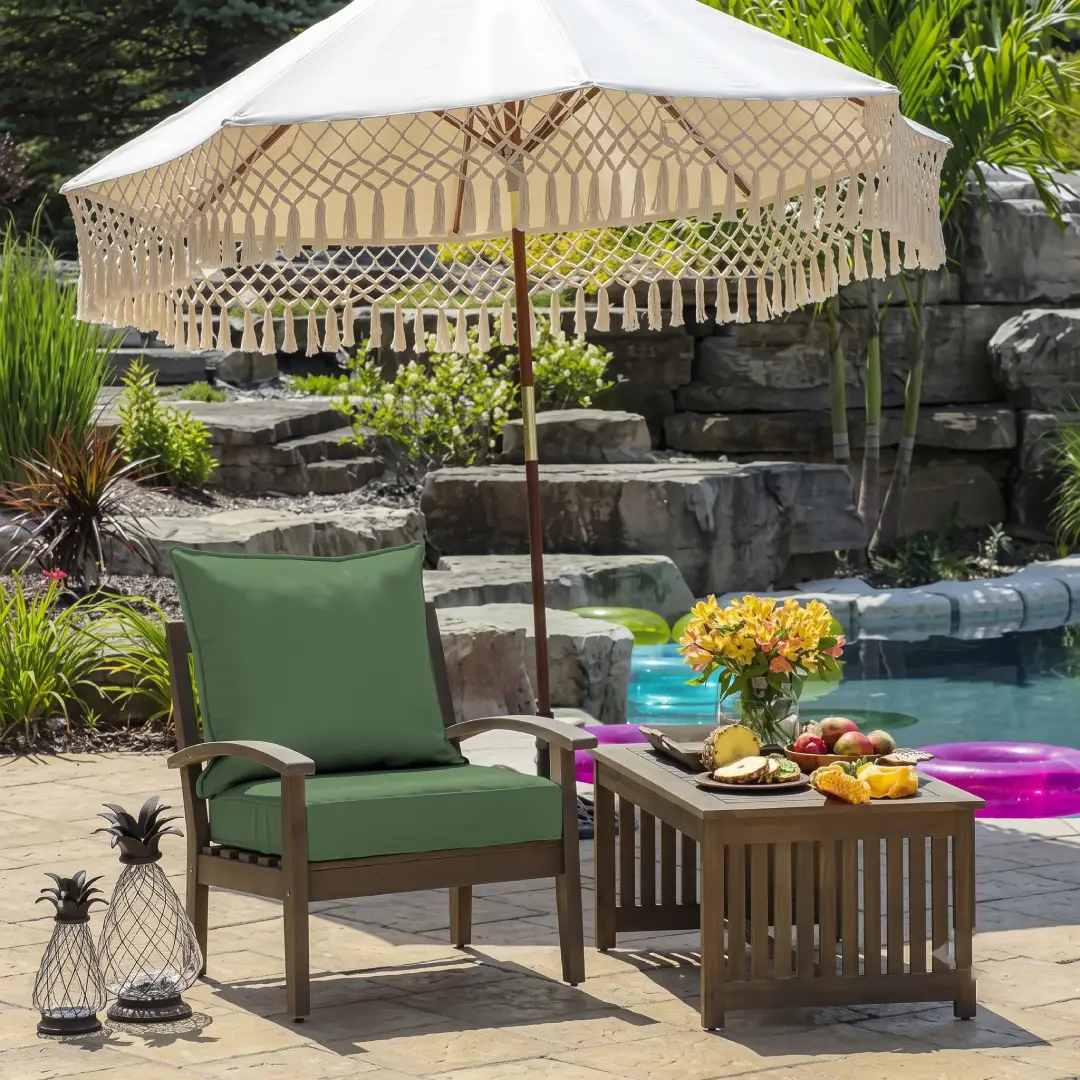 Arden 24x24 Outdoor Deep Seat Cushion Set Bright Moss Green