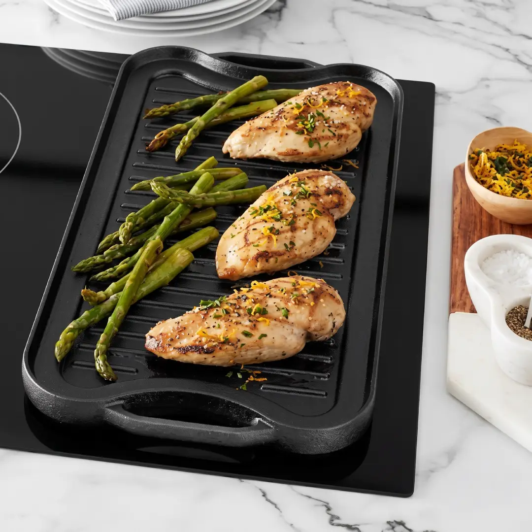 Amazon Basics Cast Iron Reversible Grill Griddle 20 Inch