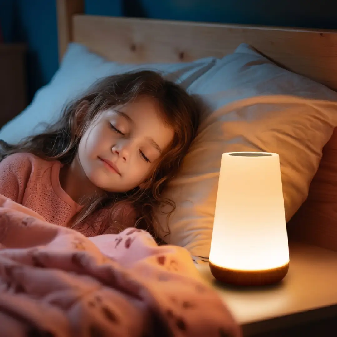 USB Rechargeable Touch Lamp, Dimmable RGB Table & Bedside Night Light with 13 Colors for Bedroom, Baby & Kids image 3