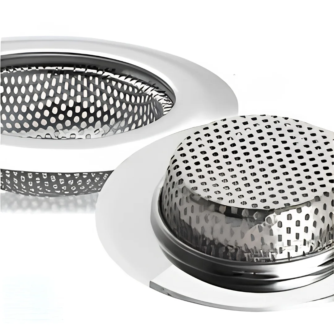 Kitchen Sink Strainer Basket Double Layer Drain Filter 2 Pcs image 2