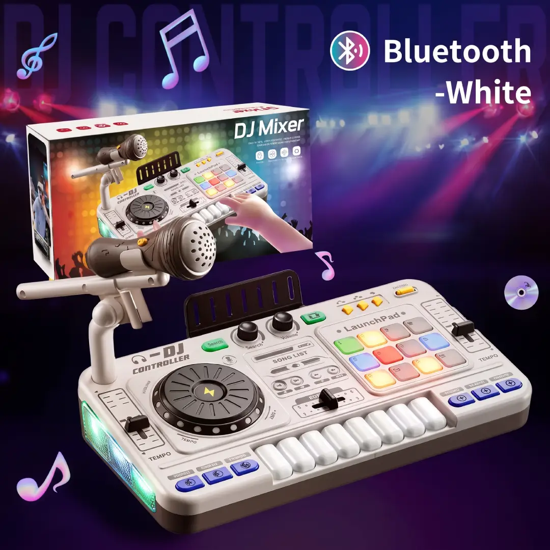Kids DJ Mixer Controller Toy – Multifunctional Music Effects Keyboard & Electronic Piano Learning Toy image 5