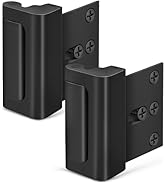 Home Security Door Reinforcement Lock, Upgraded Front Door Locks for Kids Safety Withstand 800 lbs, Child Proof Door Lock, Extra Door Lock from Inside Prevent Unauthorized Entry (2 Pack, Black)