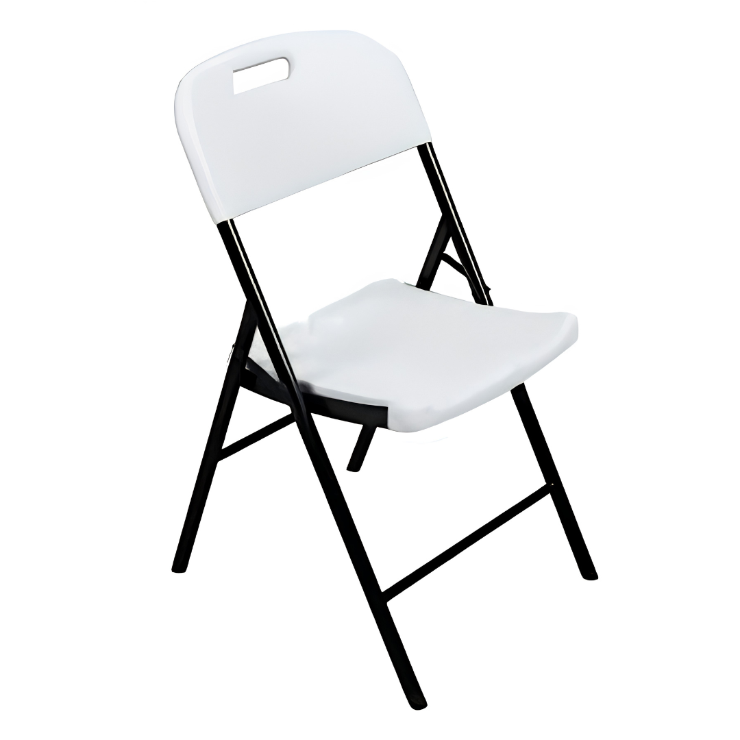 Black and White Folding Chairs for Home Parties and Outdoor Use