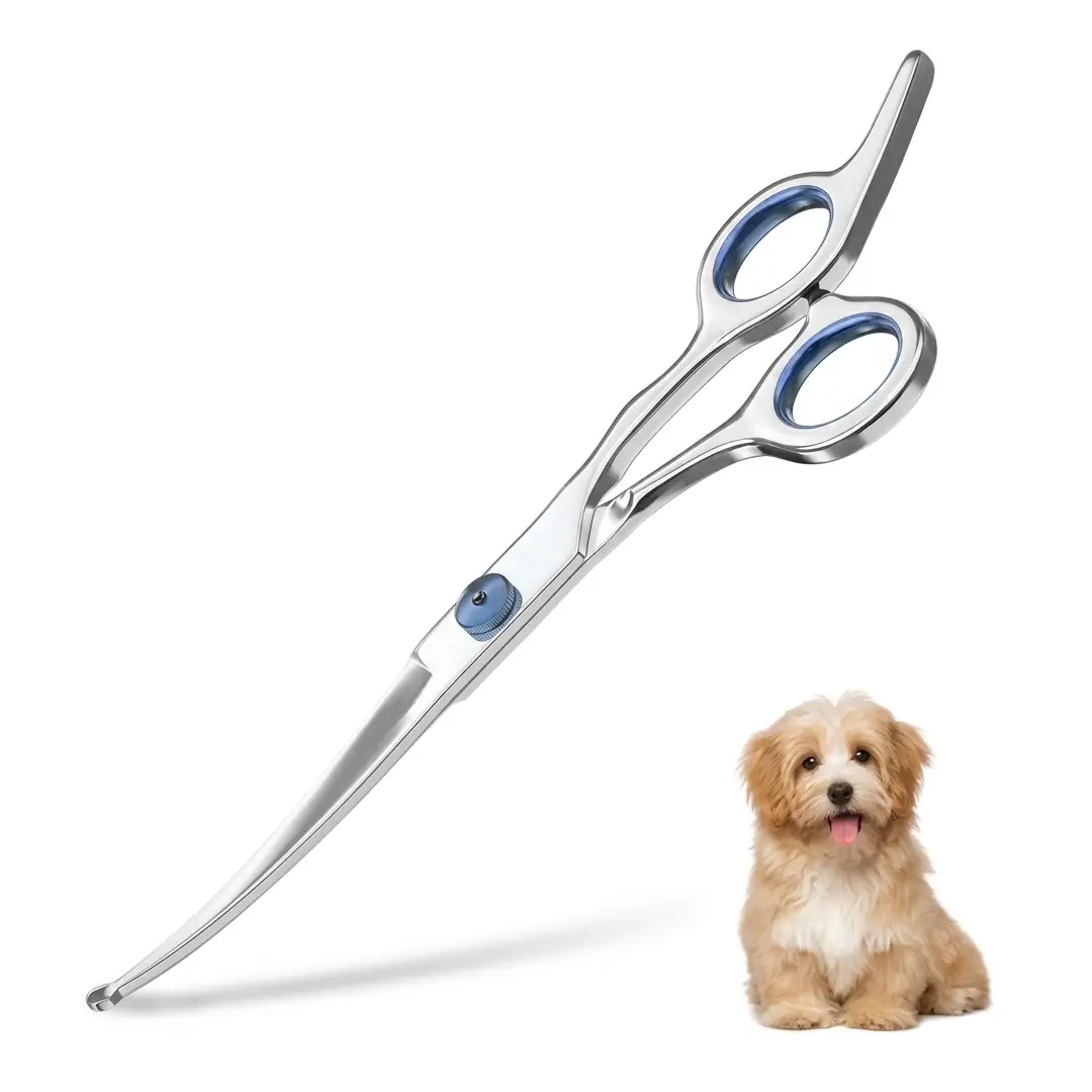 7.5 Inch Curved Dog Grooming Scissors for Dogs and Cats