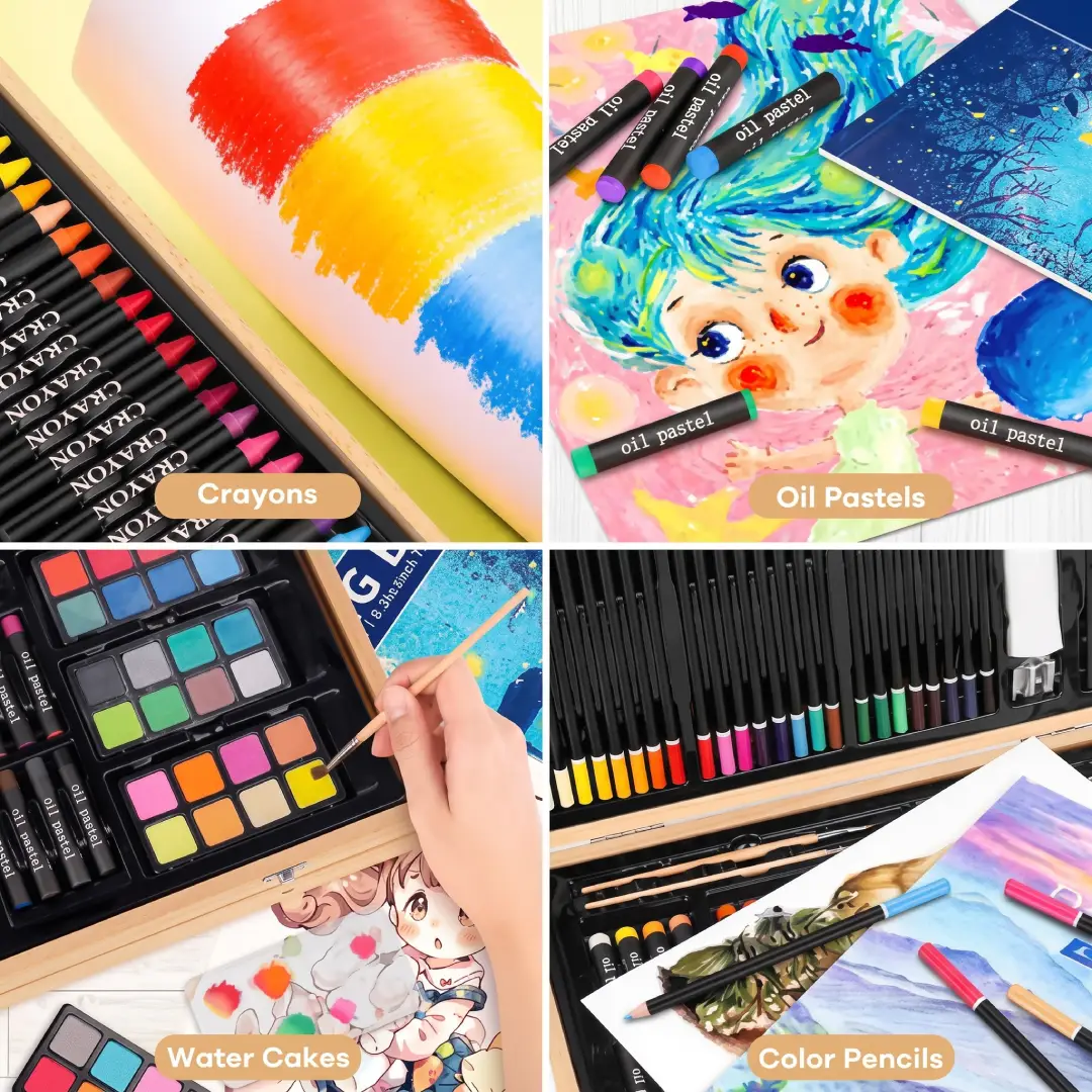 150-Piece Deluxe Art Set – Drawing, Painting & Coloring Kit image 3