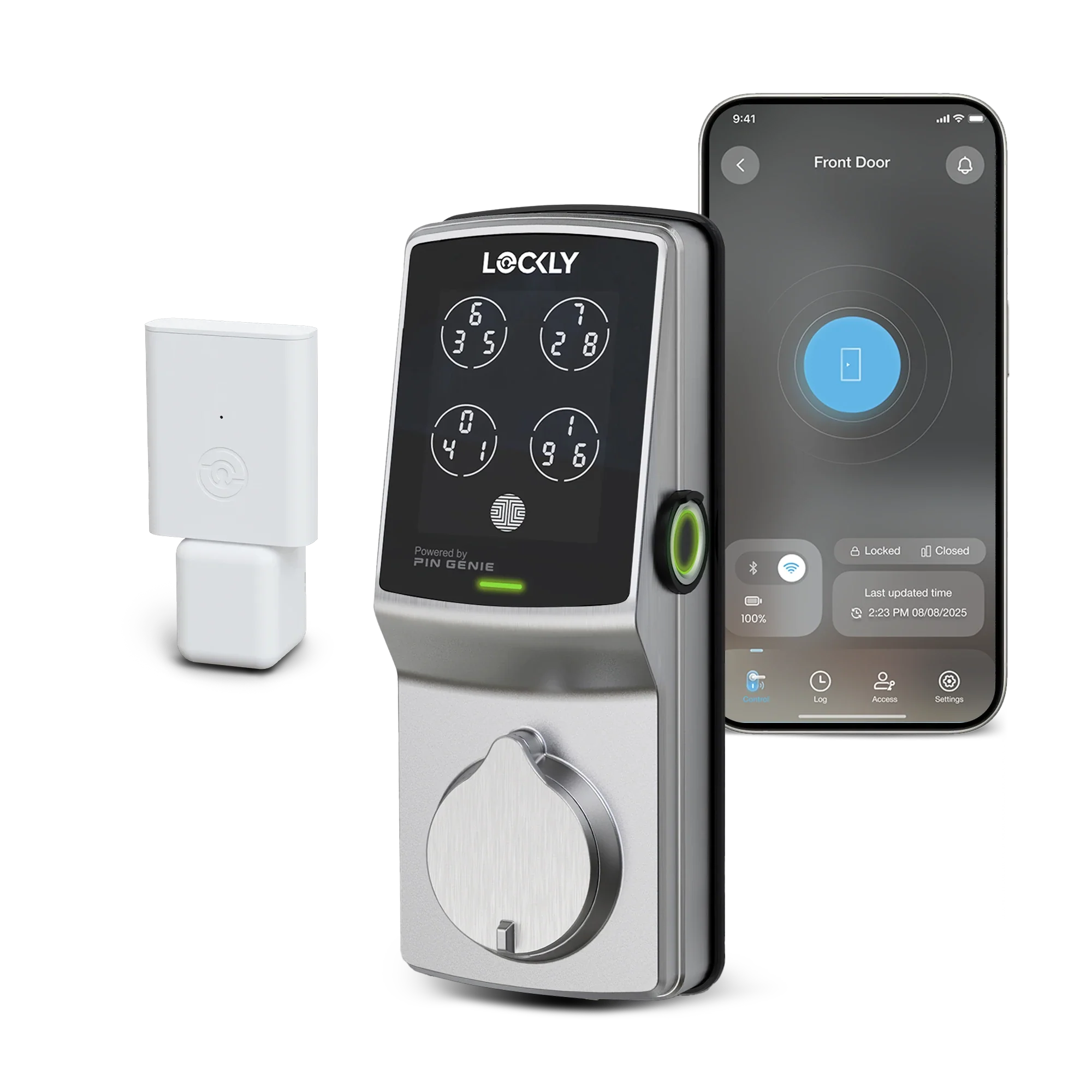 Lockly Secure Pro (Latest Version), Smart Lock with Built-in Wi-Fi, New-Gen Fingerprint Door Lock, Keyless Entry Deadbolt, PIN Genie Keypad, Auto Lock, App Remote Control, Easy Installation
