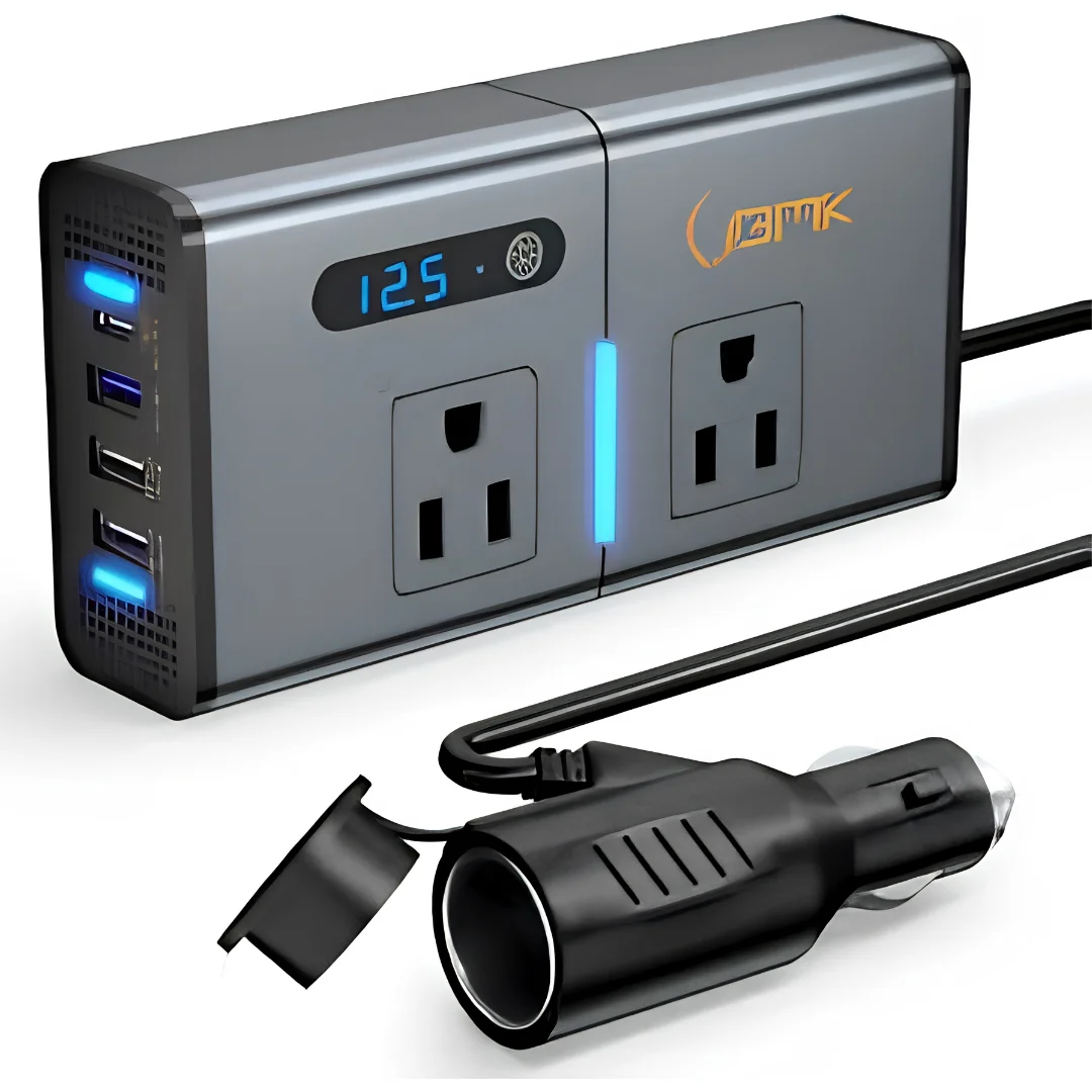 200W Car Power Inverter 12V to 110V AC Outlet with USB-C Charger image 3