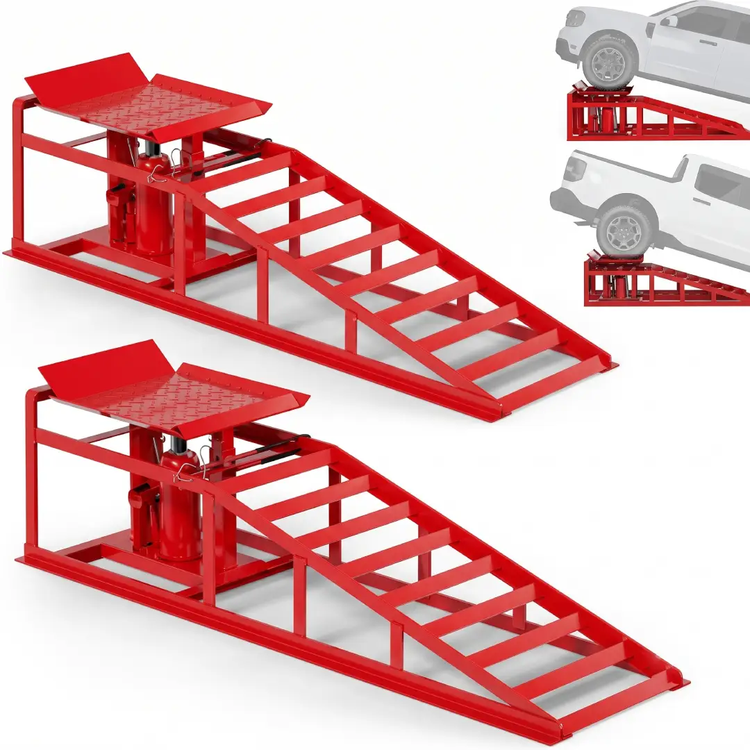 5 Ton Hydraulic Car Ramps Heavy Duty Vehicle Lift Ramps 2 Pack image 5