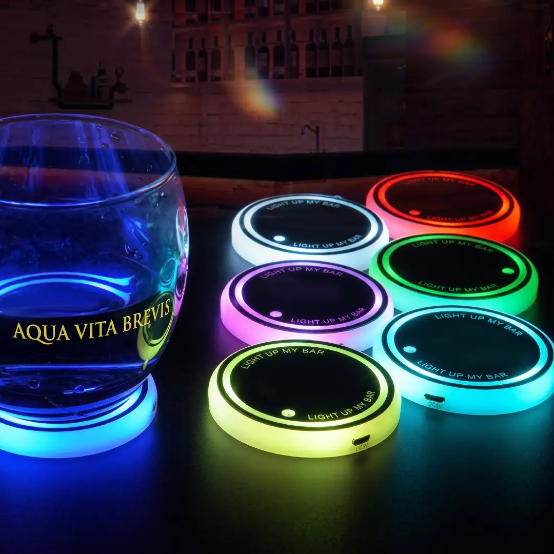 2 Pack LED Car Cup Holder Lights with 7 Color Changing image 3