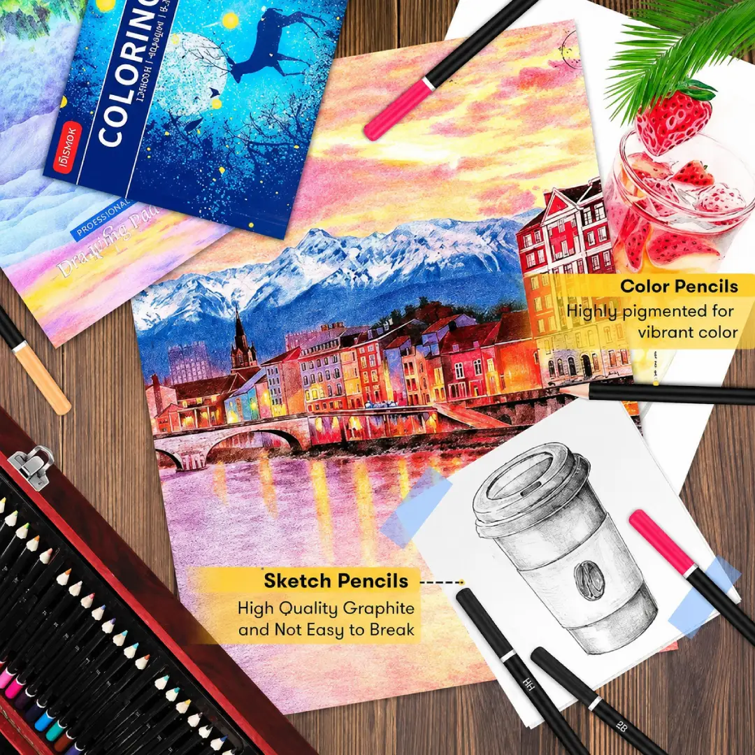 150-Piece Deluxe Art Set – Drawing, Painting & Coloring Kit image 8