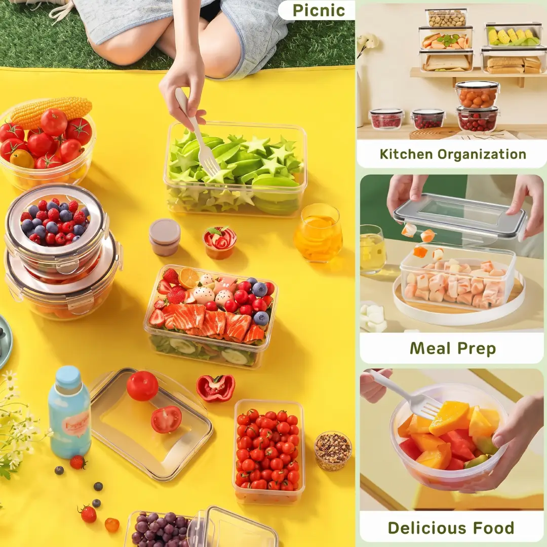 40 PCS Airtight Food Storage Containers with Lids and Labels image 2
