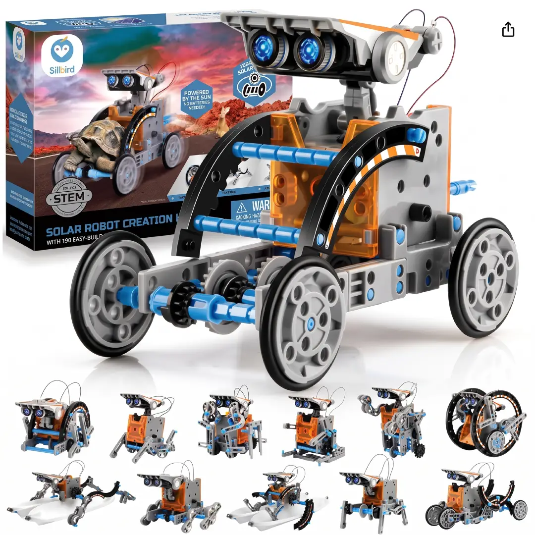 Sillbird 12-in-1 Solar Robot Building Kit – STEM Educational Construction Toy for Boys Ages 8–13 image 1