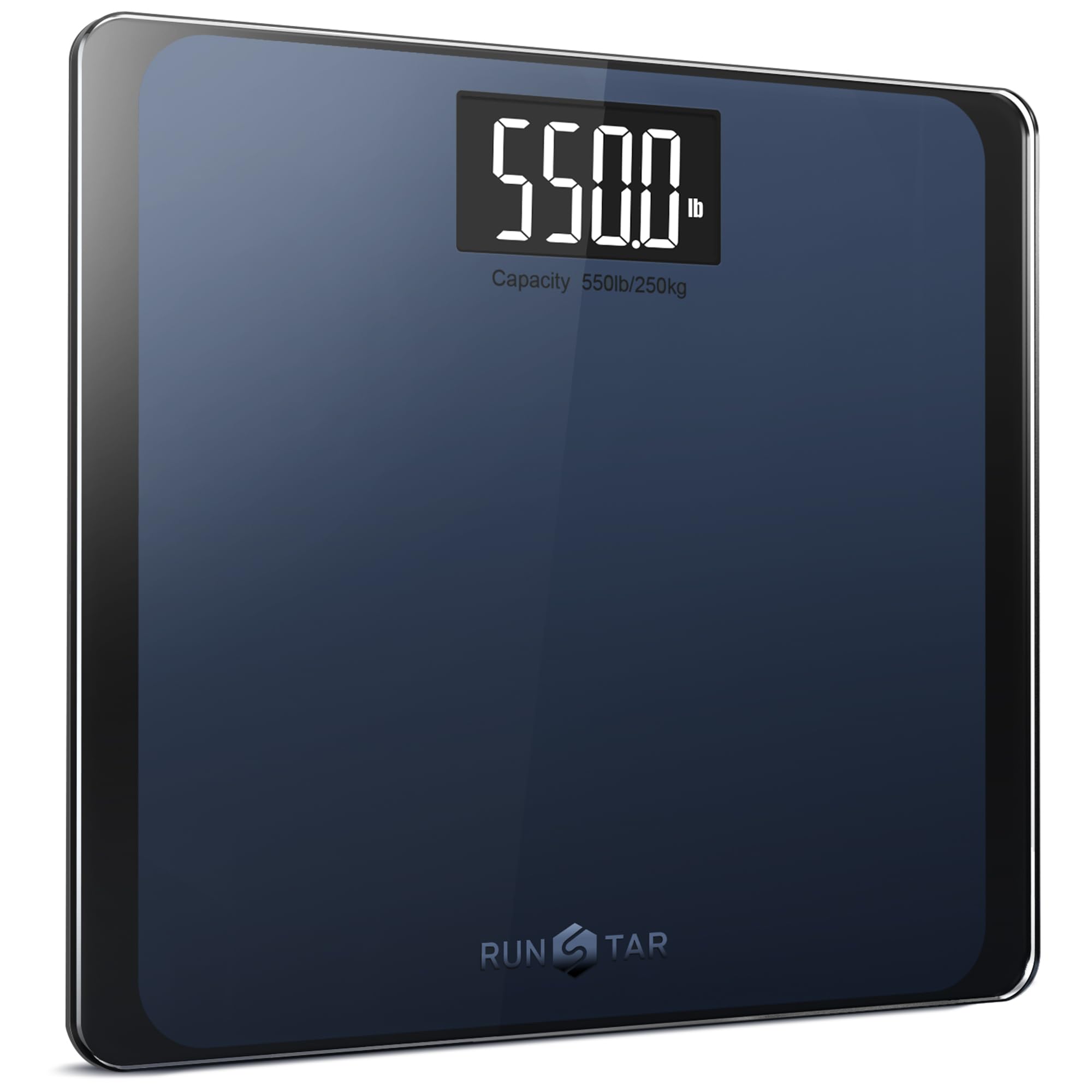 RunStar 550lb Bathroom Digital Scale for Body Weight with Ultra-Wide Platform and Large LCD Display, Accurate High Precision Scale with Extra-High Capacity