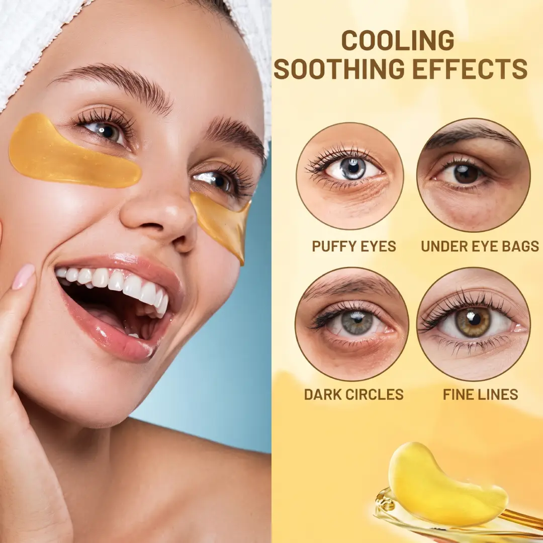 30 Pairs Collagen Under Eye Patches and Lip Mask Skincare Set image 1