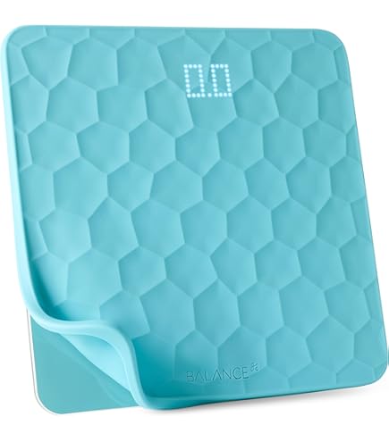 Greater Goods Colorful Designer Bathroom Scale: Non-Slip Silicone Cover, Hidden LED Display, Spot-On Precision, 400 lb Capacity