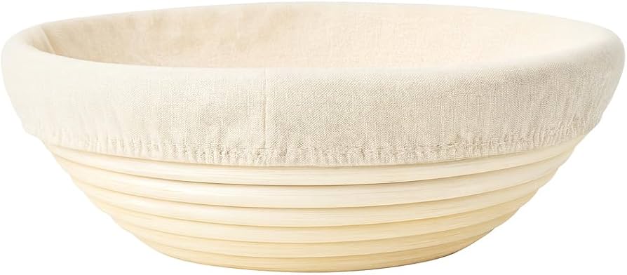 Saint Germain Bakery Premium Round Bread Banneton Basket with Liner (Set of 2 9" Round Baskets)