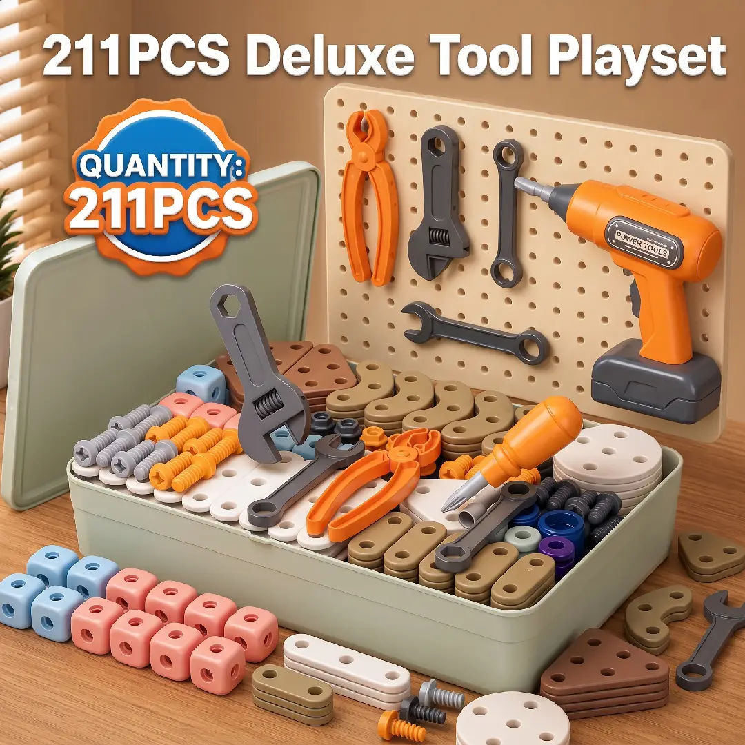 211-Piece Kids Tool Set STEM Building Toys for Ages 3–8 image 4