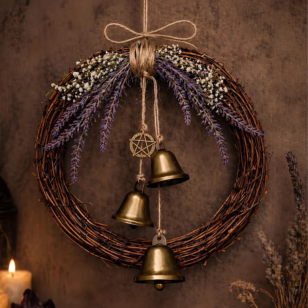 Witch Bells for Door Knob Protection Rustic Hanging Door Bells image 5