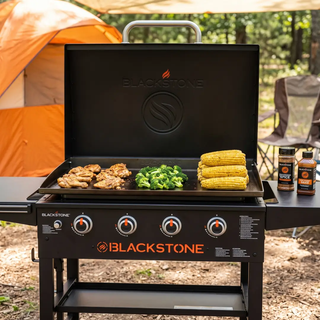 Blackstone 1883 Original 28 Inch Griddle with Hood and Side Shelves image 2