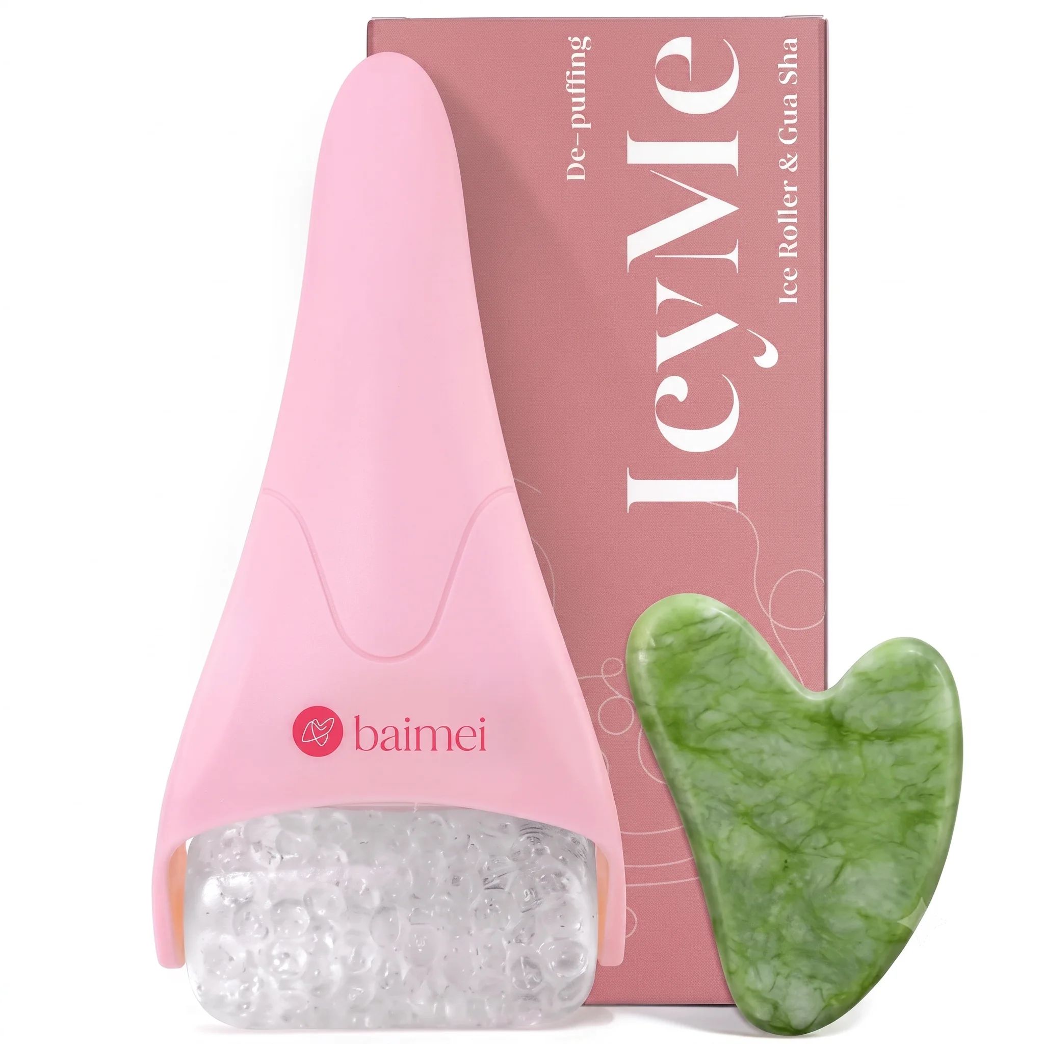 BAIMEI Ice Roller for Face and Gua Sha Facial Tool Set