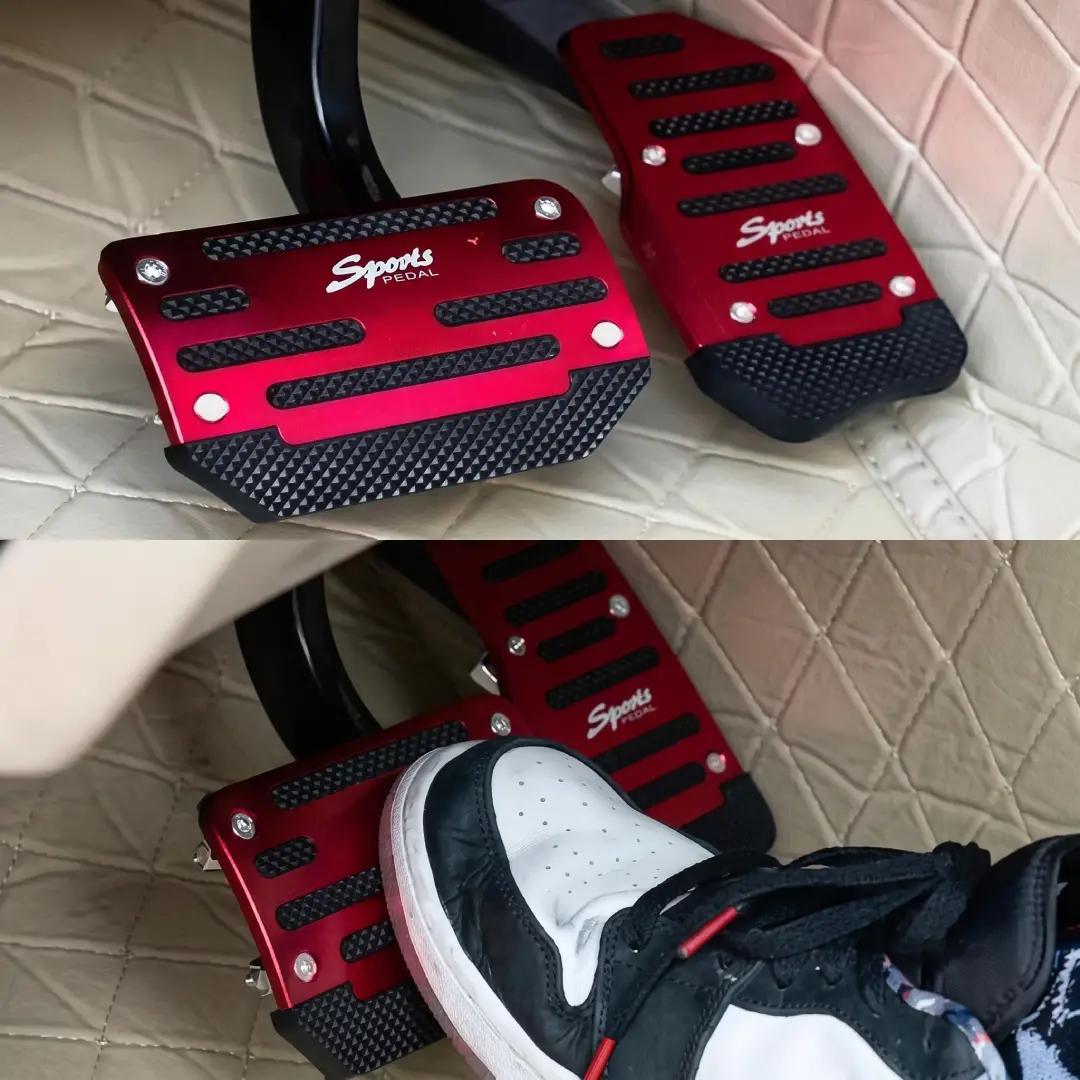 Non-Slip Aluminum Alloy Car Pedal Covers for Automatic Cars 2 Pcs image 5