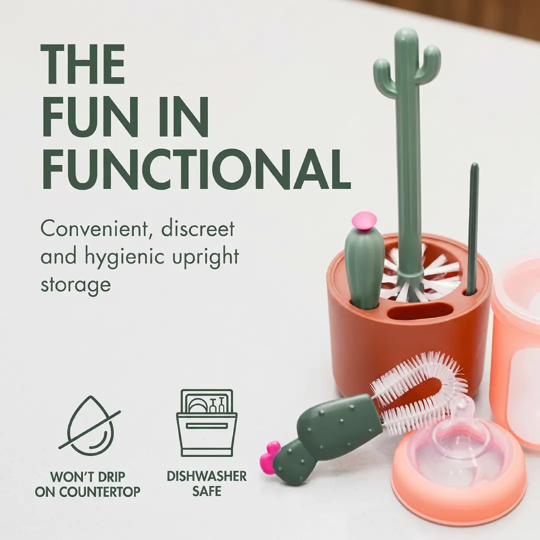 Boon Cacti Bottle Cleaning Brush Set 4 Piece image 3