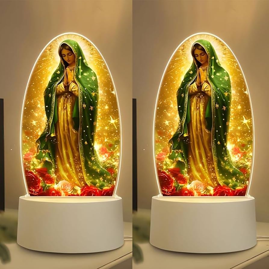 1pc Virgin Mary holding the small night lamp is suitable for Ramadan lovers, Mother's Day, Easter, New Year celebrations, bedroo