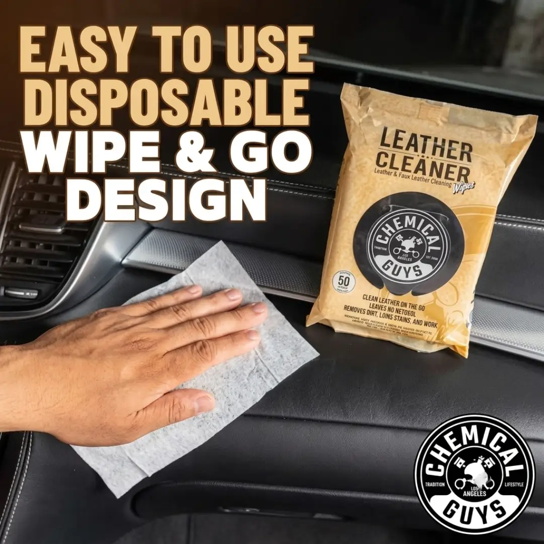Chemical Guys Leather Cleaner Wipes 50 Pack image 5