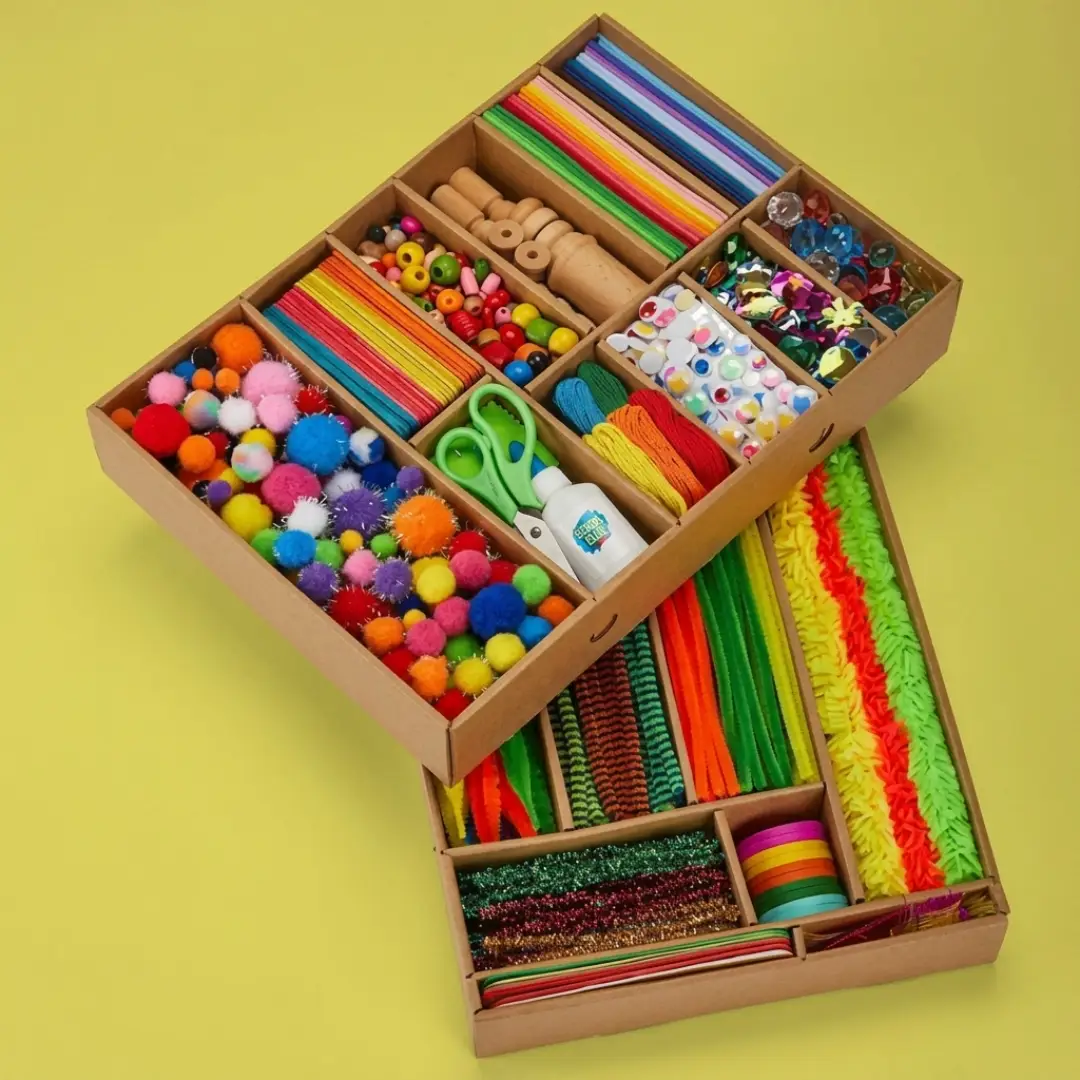 1,000-Piece Kids Arts & Crafts Kit – Creative Craft Supplies Set for DIY Projects image 4
