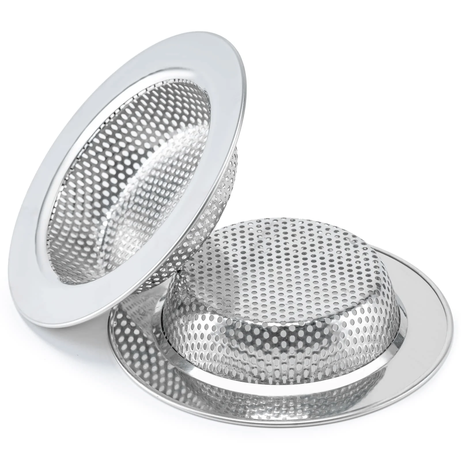 Kitchen Sink Strainer Basket Double Layer Drain Filter 2 Pcs image 1